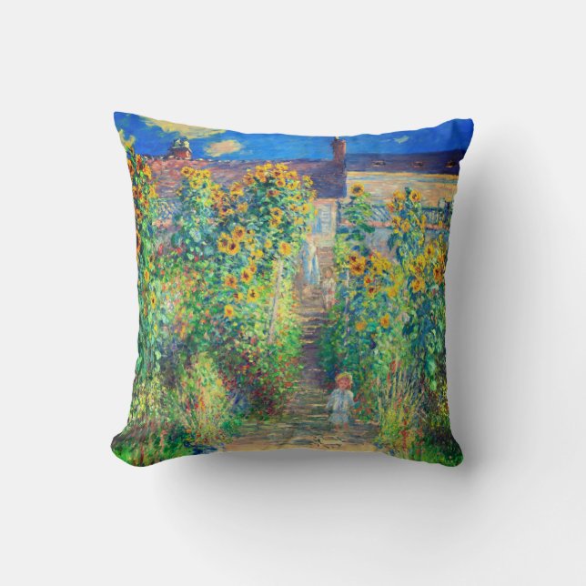 Monet Flower Garden Cushion (Front)