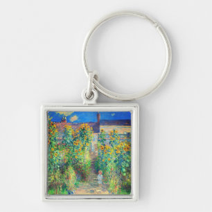 Monet Flower Garden Key Ring