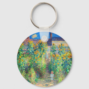 Monet Flower Garden Key Ring