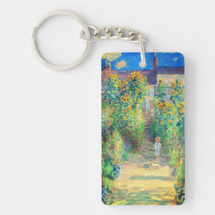 Monet Flower Garden Key Ring