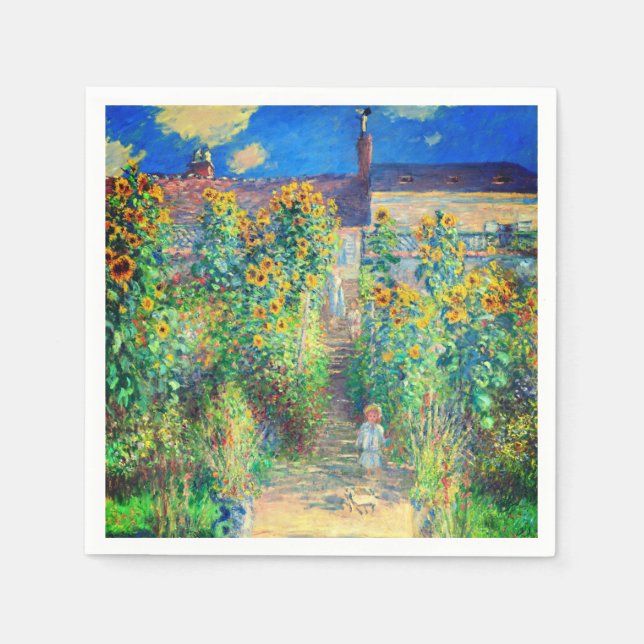 Monet Flower Garden Napkin (Front)
