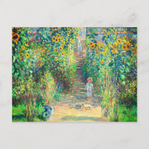 Monet Flower Garden Postcard