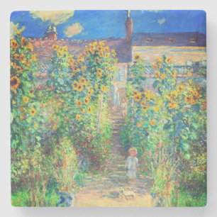 Monet Flower Garden Stone Coaster