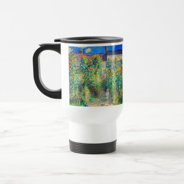 Monet Flower Garden Travel Mug (Left)