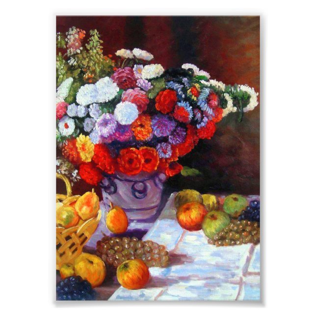 Monet Flowers and Fruit Photo Print (Front)