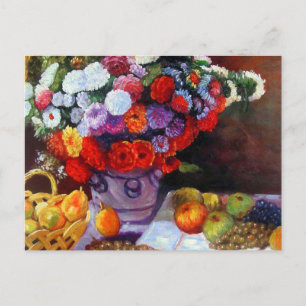 Monet Flowers and Fruit Postcard