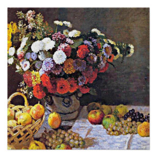 Monet - Flowers and Fruit Poster