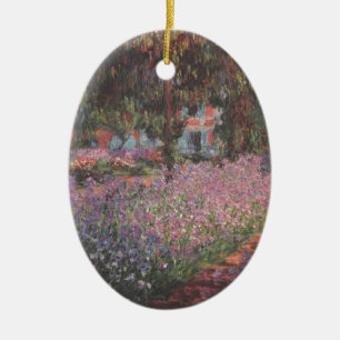 Monet flowers Artist Garden Giverny vines art Ceramic Tree Decoration