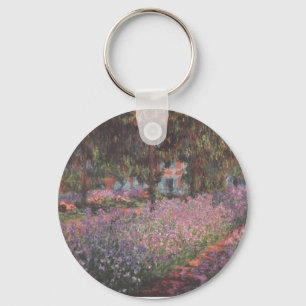 Monet flowers Artist Garden Giverny vines art Key Ring