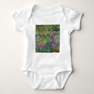 monet flowers vintage the-iris-garden-at-giverny baby bodysuit