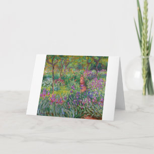 monet flowers vintage the-iris-garden-at-giverny card