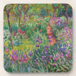 monet flowers vintage the-iris-garden-at-giverny coaster