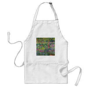monet flowers vintage the-iris-garden-at-giverny standard apron