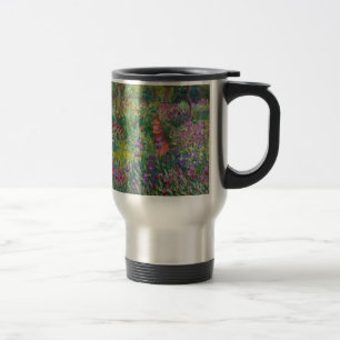 monet flowers vintage the-iris-garden-at-giverny travel mug