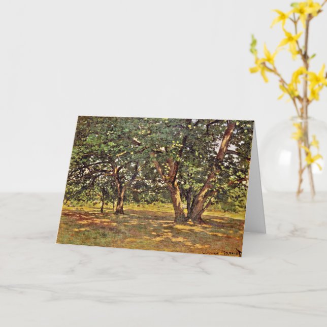 Monet - Fontainebleau Forest Card (Yellow Flower)
