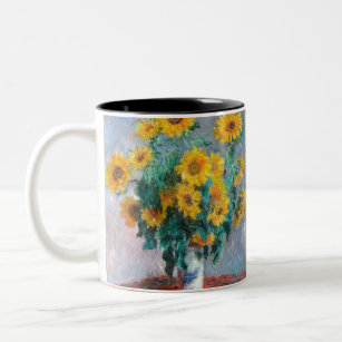 Monet France Bouquet Sunflowers Impressionist Peop Two-Tone Coffee Mug