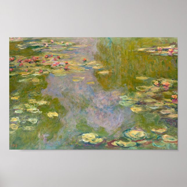 Monet France Impressionist People Water Lillies Ar Poster (Front)