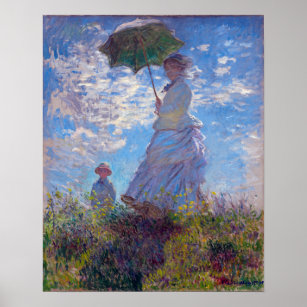 Monet France Impressionist People Woman with a Par Poster