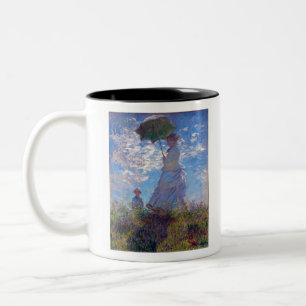 Monet France Impressionist People Woman with a Par Two-Tone Coffee Mug