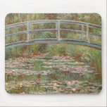 Monet French Japanese Bridge Art Mouse Mat<br><div class="desc">Monet Masterpiece painting - This impressionist painting of the Japanese Bridge in Giverney France is by famous artist Claude Monet,  painted in 1899. It shows a japanese footbridge over a water lily pond.</div>