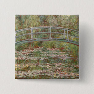 Monet French Japanese Bridge Giverney 15 Cm Square Badge