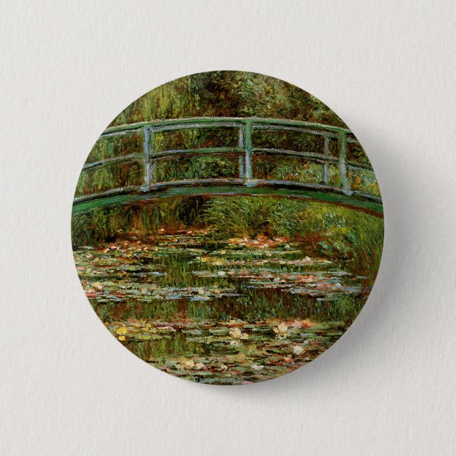 Monet French Japanese Bridge Giverney 6 Cm Round Badge (Front)