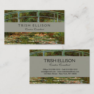Monet French Japanese Bridge Giverney Business Card