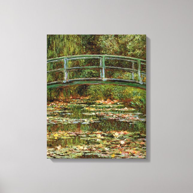 Monet French Japanese Bridge Giverney Canvas Print (Front)