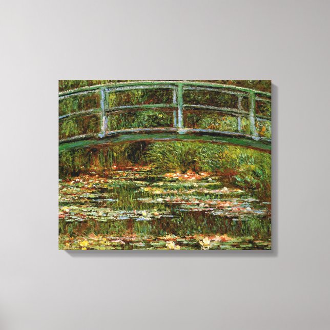 Monet French Japanese Bridge Giverney Canvas Print (Front)
