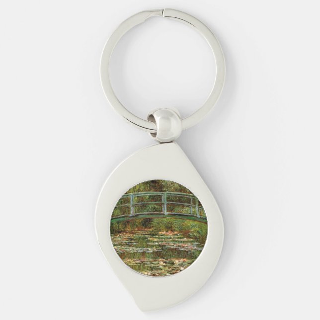 Monet French Japanese Bridge Giverney Key Ring (Front)