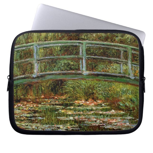 Monet French Japanese Bridge Giverney Laptop Sleeve (Front)