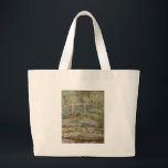 Monet French Japanese Bridge Giverney Large Tote Bag<br><div class="desc">Monet Masterpiece painting - This impressionist painting of the Japanese Bridge in Giverney France is by famous artist Claude Monet,  painted in 1899. It shows a japanese footbridge over a water lily pond.</div>