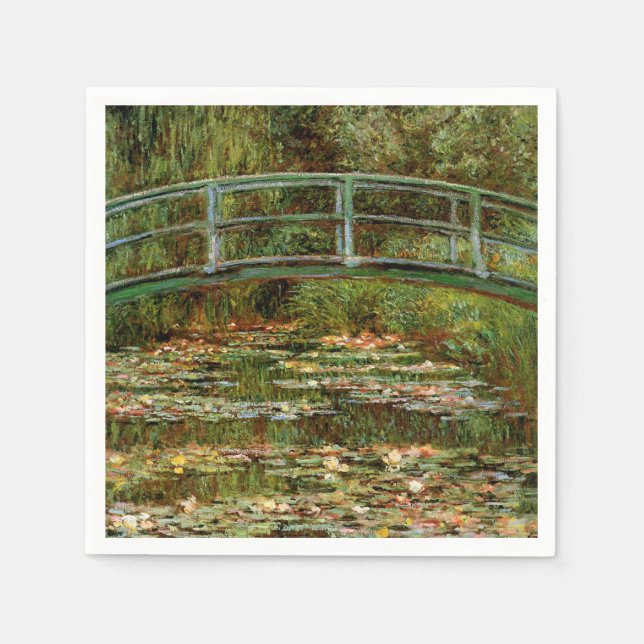 Monet French Japanese Bridge Giverney Napkin (Front)