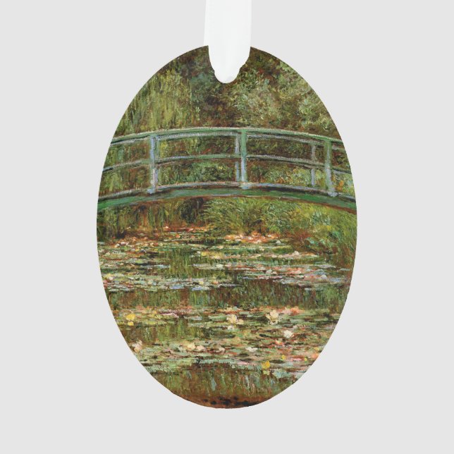 Monet French Japanese Bridge Giverney Ornament (Back)