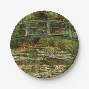 Monet French Japanese Bridge Giverney Paper Plate