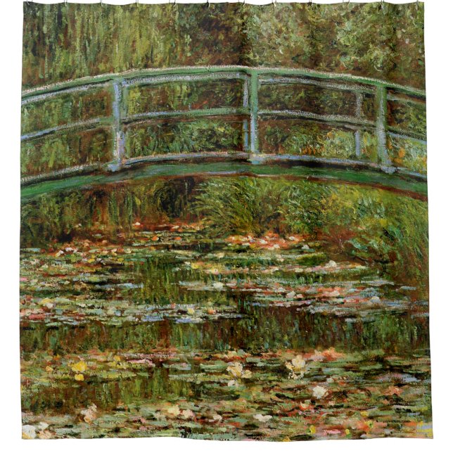 Monet French Japanese Bridge Giverney Shower Curtain (Front)
