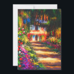 Monet Garden at Giverny Card<br><div class="desc">Card featuring Claude Monet’s oil painting Pathway in Monet's Garden at Giverny (1902). A beautiful path of pink,  white,  and red flowers. Peaceful nature impressionism with lovely flowers and scenic landscape. A great Monet gift for fans of impressionism and French art.</div>