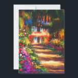 Monet Garden at Giverny Card<br><div class="desc">Card featuring Claude Monet’s oil painting Pathway in Monet's Garden at Giverny (1902). A beautiful path of pink,  white,  and red flowers. Peaceful nature impressionism with lovely flowers and scenic landscape. A great Monet gift for fans of impressionism and French art.</div>