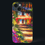 Monet Garden at Giverny iPhone 13 Case<br><div class="desc">iPhone 13 Case featuring Claude Monet’s oil painting Pathway in Monet's Garden at Giverny (1902). A beautiful path of pink,  white,  and red flowers. Peaceful nature impressionism with lovely flowers and scenic landscape. A great Monet gift for fans of impressionism and French art.</div>