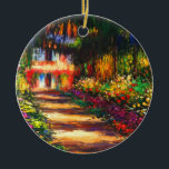Monet Garden at Giverny Ceramic Tree Decoration<br><div class="desc">Ornament featuring Claude Monet’s oil painting Pathway in Monet's Garden at Giverny (1902). A beautiful path of pink,  white,  and red flowers. Peaceful nature impressionism with lovely flowers and scenic landscape. A great Monet gift for fans of impressionism and French art.</div>