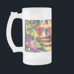Monet Garden at Giverny Frosted Glass Beer Mug<br><div class="desc">Frosted Glass Beer Mug featuring Claude Monet’s oil painting Pathway in Monet's Garden at Giverny (1902). A beautiful path of pink,  white,  and red flowers. Peaceful nature impressionism with lovely flowers and scenic landscape. A great Monet gift for fans of impressionism and French art.</div>