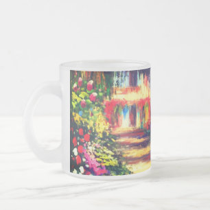 Monet Garden at Giverny Frosted Glass Coffee Mug