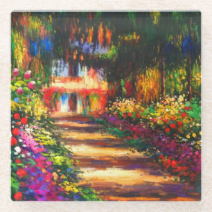 Monet Garden at Giverny Glass Coaster