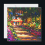 Monet Garden at Giverny Invitation<br><div class="desc">Card featuring Claude Monet’s oil painting Pathway in Monet's Garden at Giverny (1902). A beautiful path of pink,  white,  and red flowers. Peaceful nature impressionism with lovely flowers and scenic landscape. A great Monet gift for fans of impressionism and French art.</div>