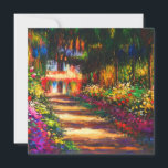 Monet Garden at Giverny Invitation<br><div class="desc">Card featuring Claude Monet’s oil painting Pathway in Monet's Garden at Giverny (1902). A beautiful path of pink,  white,  and red flowers. Peaceful nature impressionism with lovely flowers and scenic landscape. A great Monet gift for fans of impressionism and French art.</div>
