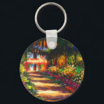 Monet Garden at Giverny Key Ring<br><div class="desc">Keychain featuring Claude Monet’s oil painting Pathway in Monet's Garden at Giverny (1902). A beautiful path of pink,  white,  and red flowers. Peaceful nature impressionism with lovely flowers and scenic landscape. A great Monet gift for fans of impressionism and French art.</div>