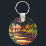 Monet Garden at Giverny Key Ring<br><div class="desc">Keychain featuring Claude Monet’s oil painting Pathway in Monet's Garden at Giverny (1902). A beautiful path of pink,  white,  and red flowers. Peaceful nature impressionism with lovely flowers and scenic landscape. A great Monet gift for fans of impressionism and French art.</div>