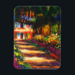 Monet Garden at Giverny Magnet<br><div class="desc">Magnet featuring Claude Monet’s oil painting Pathway in Monet's Garden at Giverny (1902). A beautiful path of pink,  white,  and red flowers. Peaceful nature impressionism with lovely flowers and scenic landscape. A great Monet gift for fans of impressionism and French art.</div>