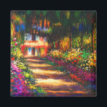 Monet Garden at Giverny Magnet<br><div class="desc">Magnet featuring Claude Monet’s oil painting Pathway in Monet's Garden at Giverny (1902). A beautiful path of pink,  white,  and red flowers. Peaceful nature impressionism with lovely flowers and scenic landscape. A great Monet gift for fans of impressionism and French art.</div>