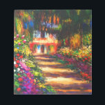 Monet Garden at Giverny Notepad<br><div class="desc">Notepad featuring Claude Monet’s oil painting Pathway in Monet's Garden at Giverny (1902). A beautiful path of pink, white, and red flowers. Peaceful nature impressionism with lovely flowers and scenic landscape. A great Monet gift for fans of impressionism and French art.</div>